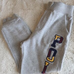 Polo by Ralph Lauren Gray Sweatpants with Multicolor Lettering